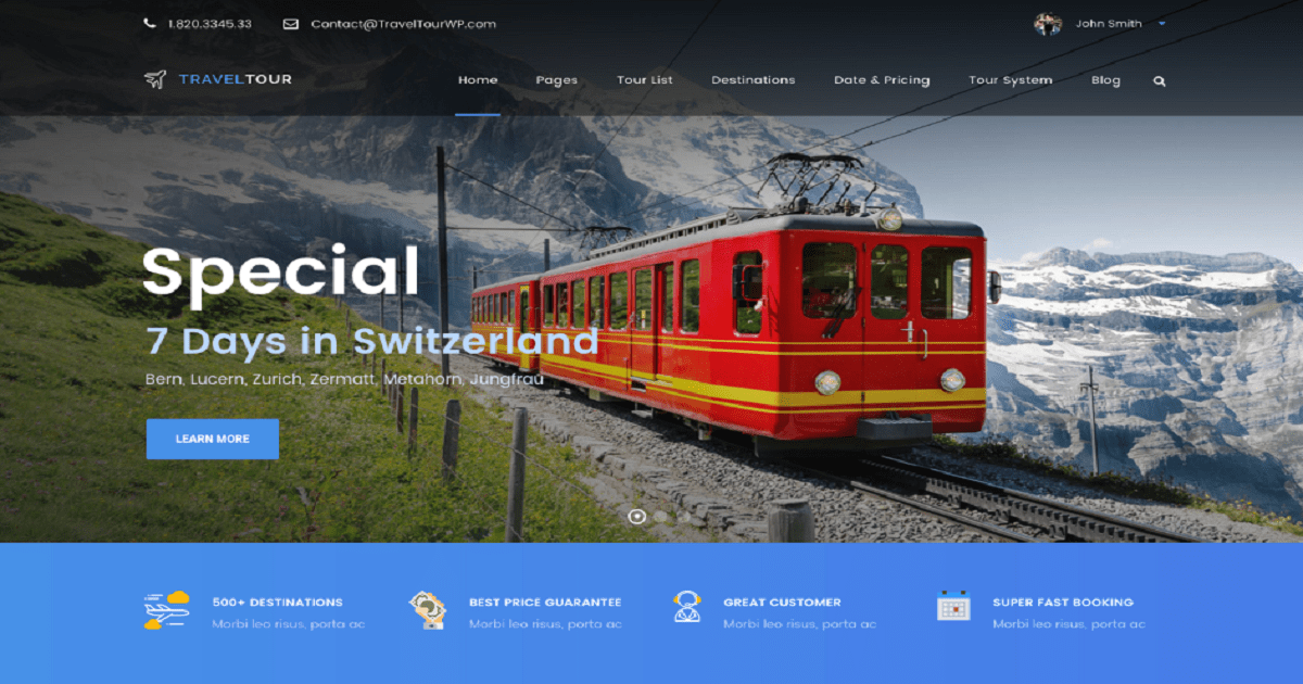 Best WordPress Theme for Travel Agency